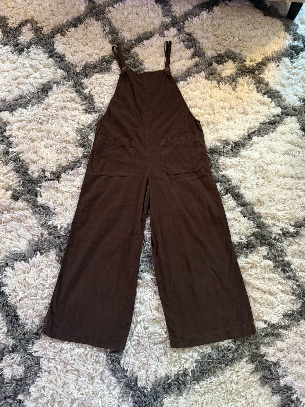 Velvet by Graham & Spencer for Anthropologie Chocolate Brown Wide-Leg Overalls